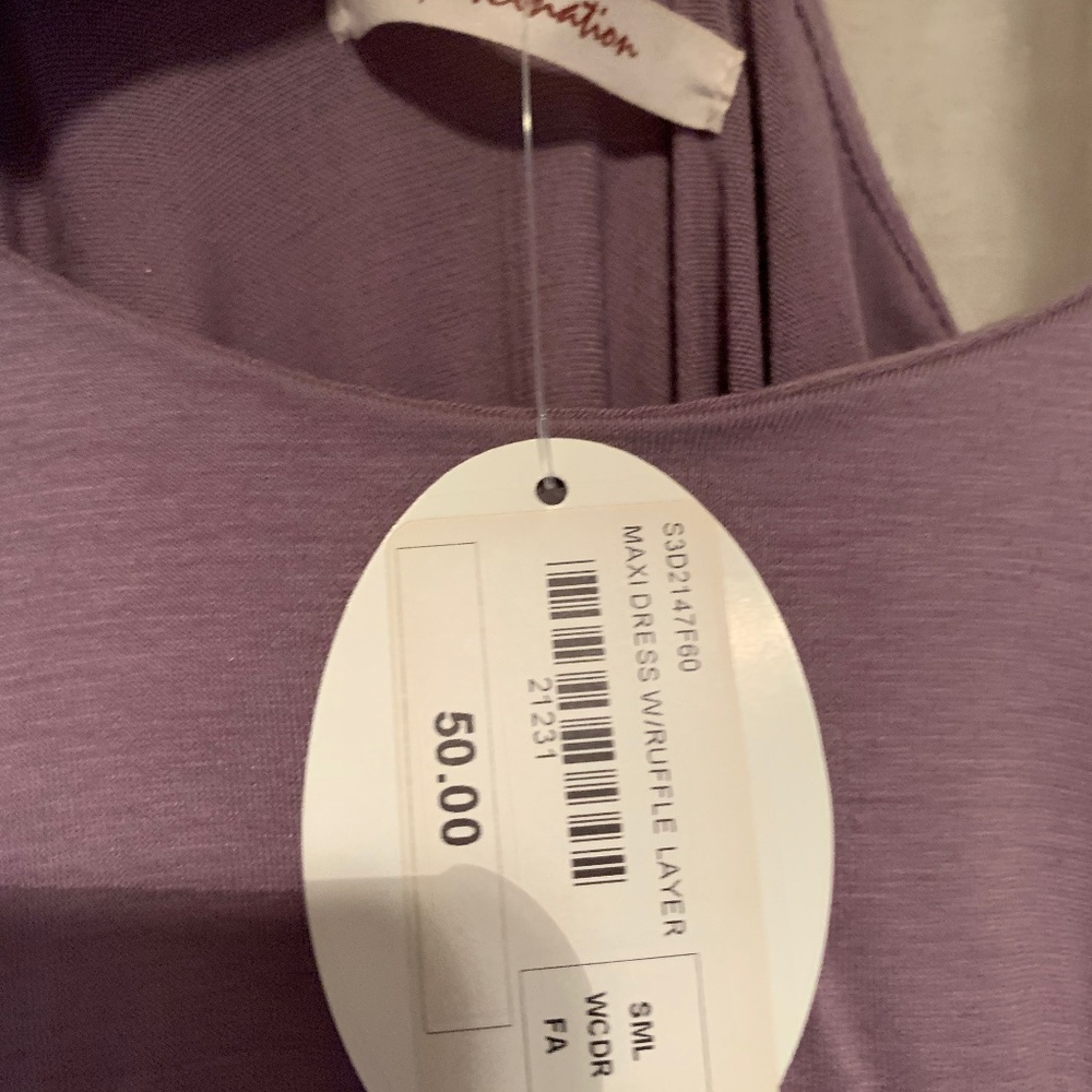 Long purple boutique dress